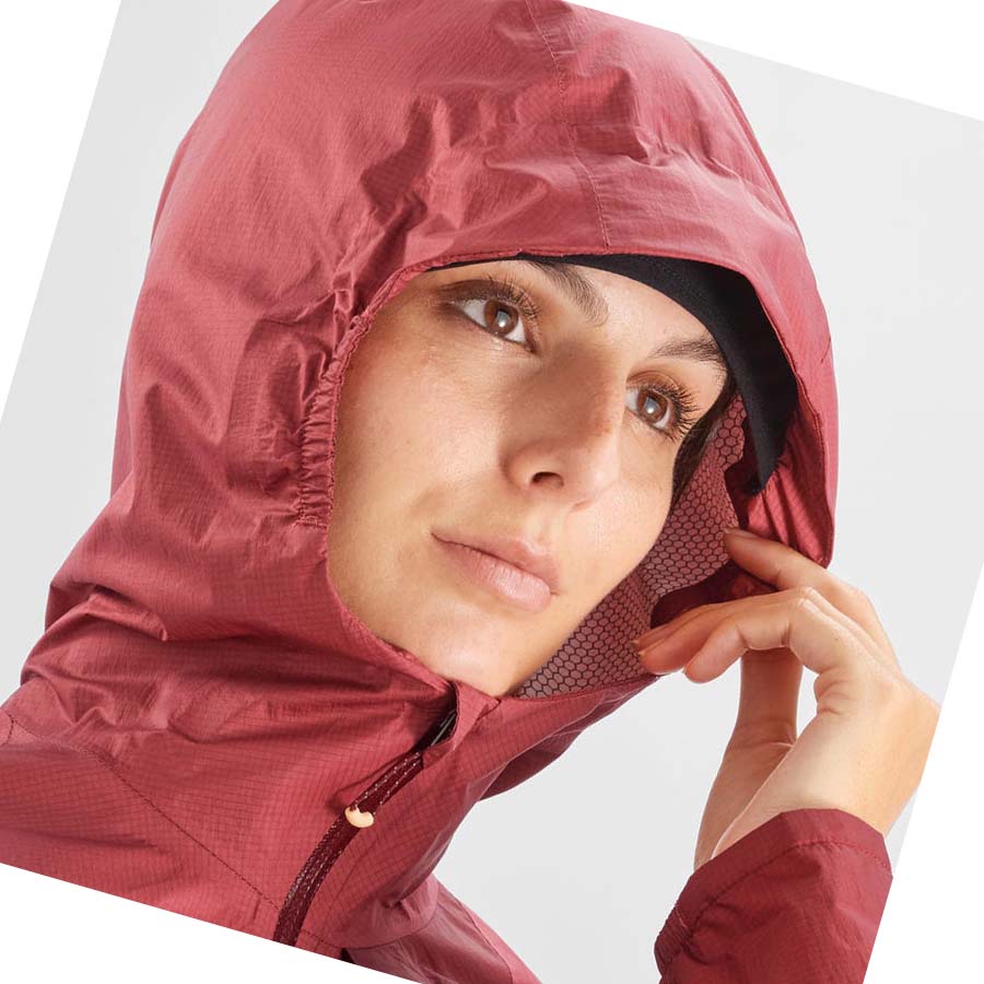 Chaquetas Salomon BONATTI WATERPROOF Mujer Rojos | MX 2472MQZ